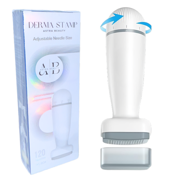 Titanium Microneedling Derma Stamp - 0.25mm Adjustable